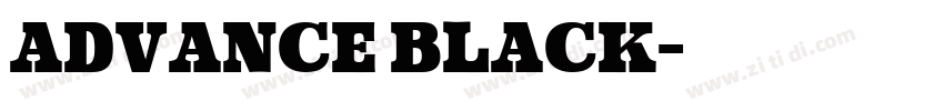 Advance Black字体转换 Advance Black字体转换